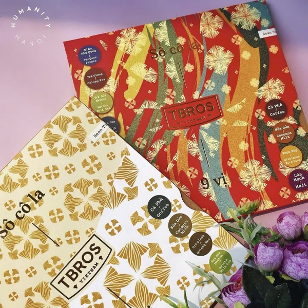 TBROS CHOCOLATE - Box Of 9 Flavors Chocolate in White