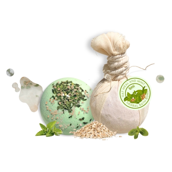 LABBI - ‘Oatmeal and Mint’ Herbal Bath Bombs