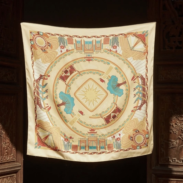 LA'ARTISAN - ‘Thành Cổ Loa - Co Loa Citadel’ Square Scarf