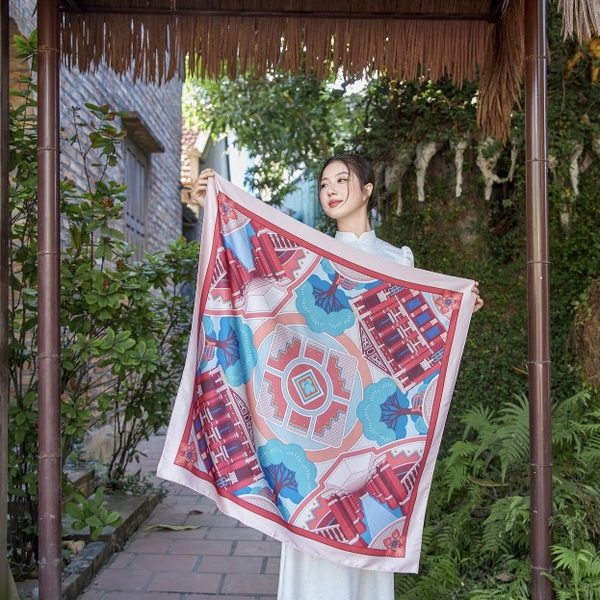 LA'ARTISAN - ‘Quốc Học Huế - The Graceful National High School Of Hue’ Square Scarf