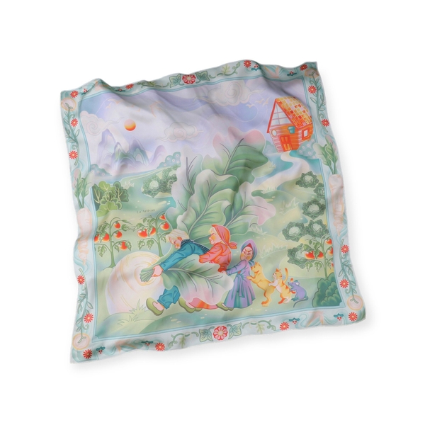 LA'ARTISAN - ‘Nhổ Củ Cải - The Gigantic Turnip’ Square Scarf