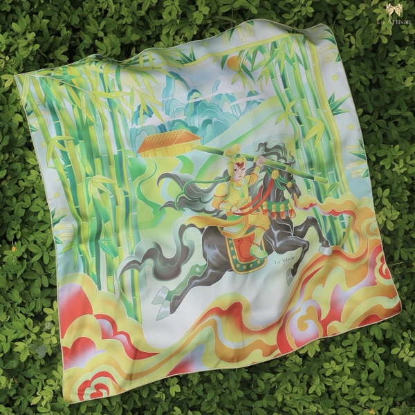 LA'ARTISAN - ‘Thánh Gióng - Saint Giong’ Square Scarf