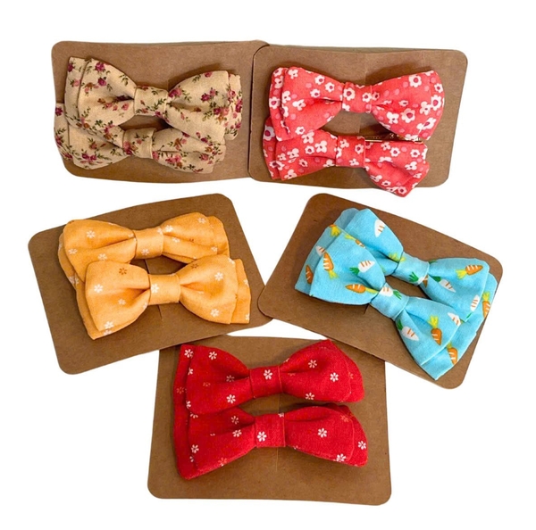 RUNG HANDMADE - Fabric Hair Bow (Set Of 02)