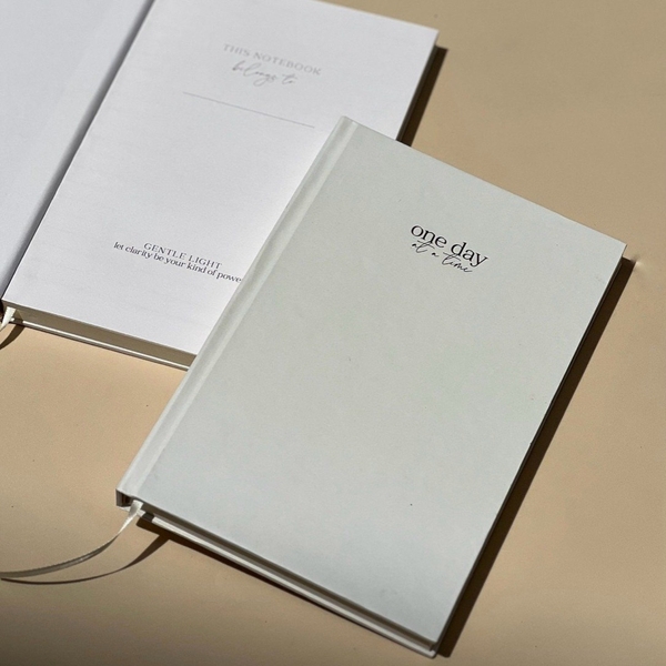 THE JOY - ‘One Day At A Time’ Notebook in White