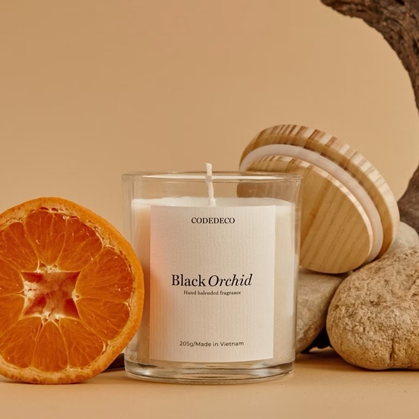 CODEDECO - ‘Black Orchid’ Scented Candle 205GR