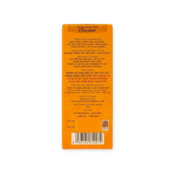 TBROS CHOCOLATE - Dark Milk Chocolate 46%