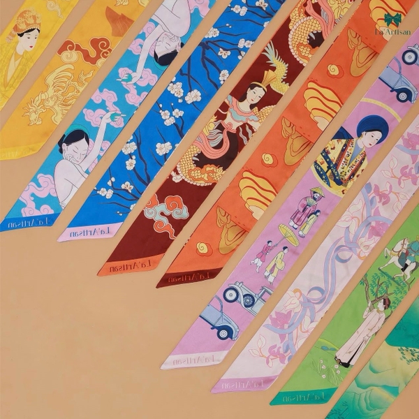 LA'ARTISAN - ‘Tràng An’ Twilly Scarf