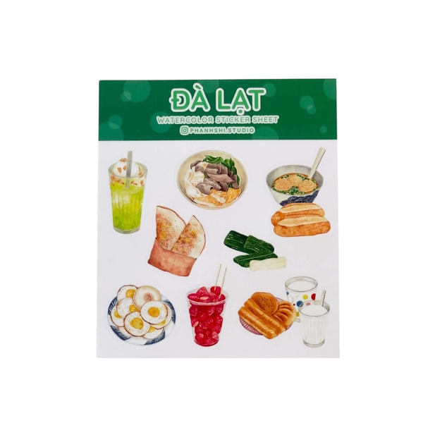 PHANHSHI STUDIO - ‘Đà Lạt’ Mini Watercolor Sticker Sheet
