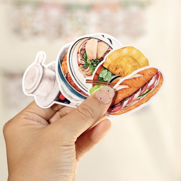 PHANHSHI STUDIO - ‘Vietnamese Dishes No.01’ Diecut Sticker Pack