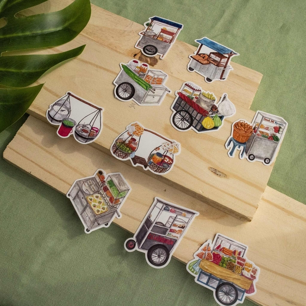 PHANHSHI STUDIO - ‘Vietnamese Vendors No.01’ Diecut Sticker Pack