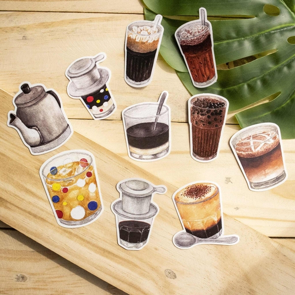 PHANHSHI STUDIO - ‘Vietnamese Coffee’ Diecut Sticker Pack