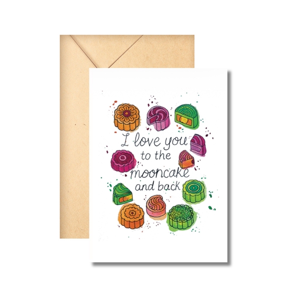 Made By Hattie - 'I Love You To The Mooncake And Back' Greeting Card