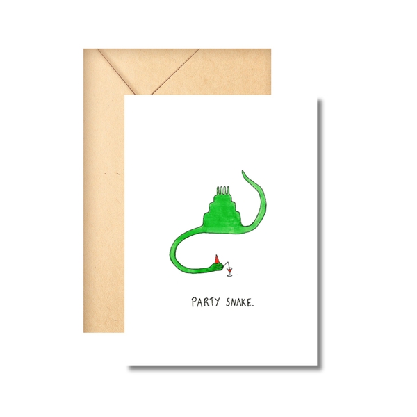 Made By Hattie - ‘Party Snake’ Greeting Card