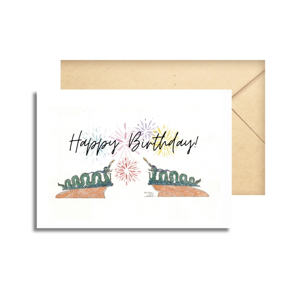 LAURIE DRAWS - ‘Westlake Dragons’ Birthday Card