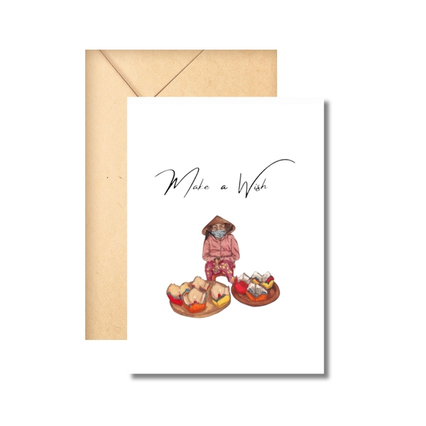 LAURIE DRAWS - 'Make A Wish' Greeting Card
