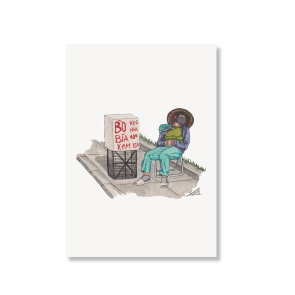 LAURIE DRAWS - 'Bò Bía Lady' Postcard
