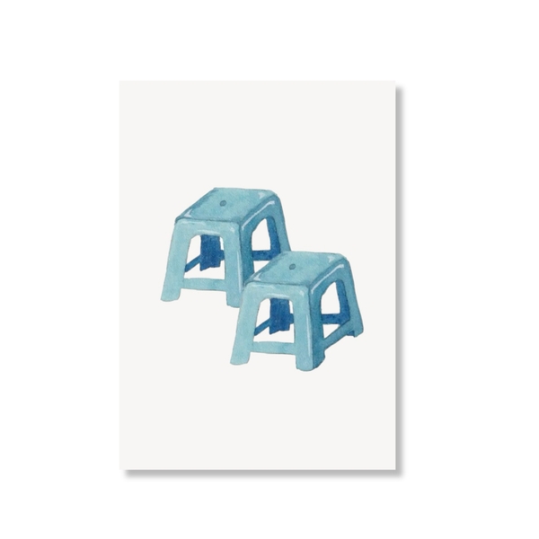 LAURIE DRAWS - 'Plastic Chair' Postcard