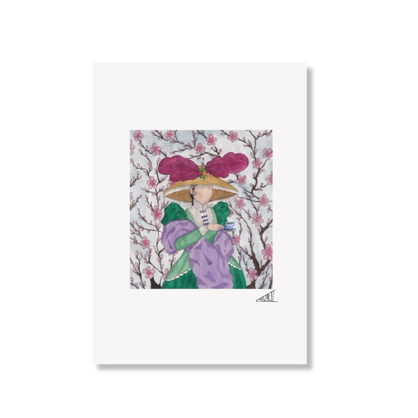 LAURIE DRAWS - 'Sakura Lady' Postcard