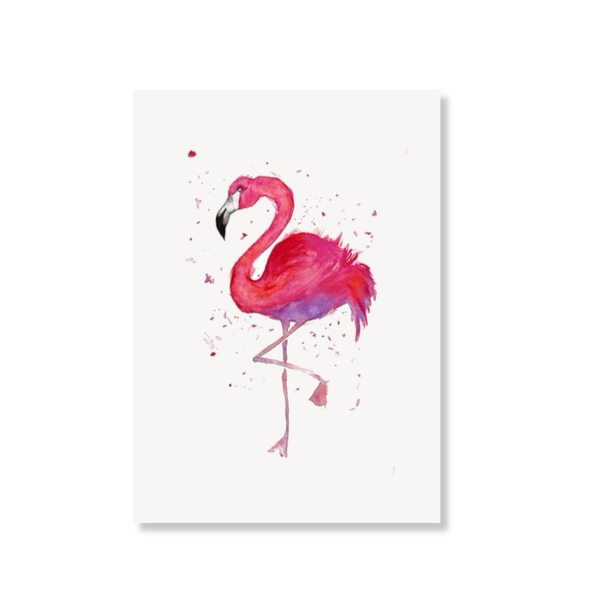 LAURIE DRAWS - ‘Flamingo' Postcard
