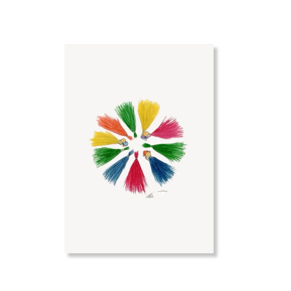 LAURIE DRAWS - ‘Fiber' Postcard