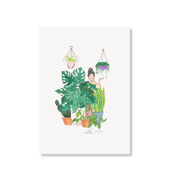 LAURIE DRAWS - ‘House Plants No.02' Postcard