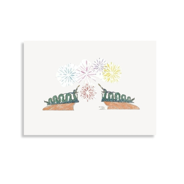 LAURIE DRAWS - ‘Westlake Dragons' Postcard