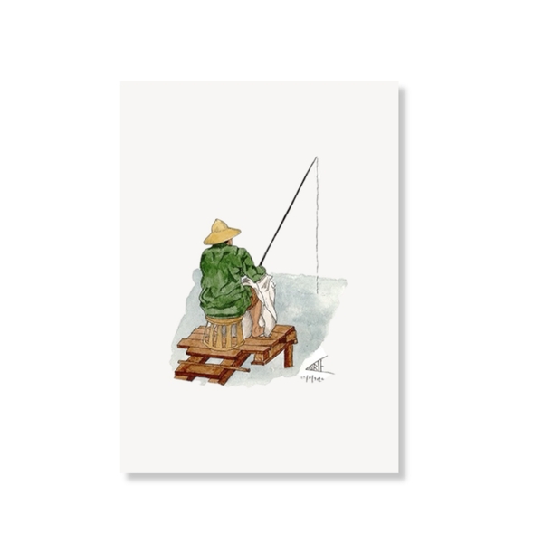 LAURIE DRAWS - ‘Fisherman' Postcard