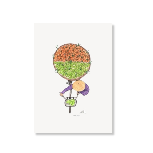 LAURIE DRAWS - ‘Fruit Bike' Print