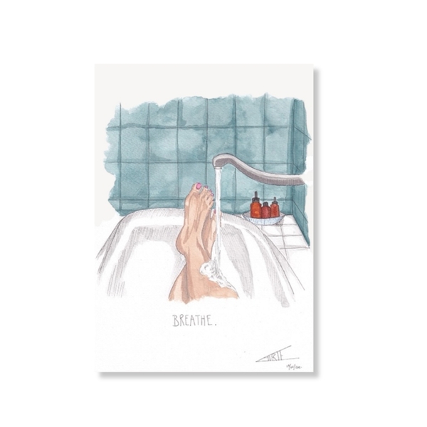 Bath' Postcard by LAURIE DRAWS
