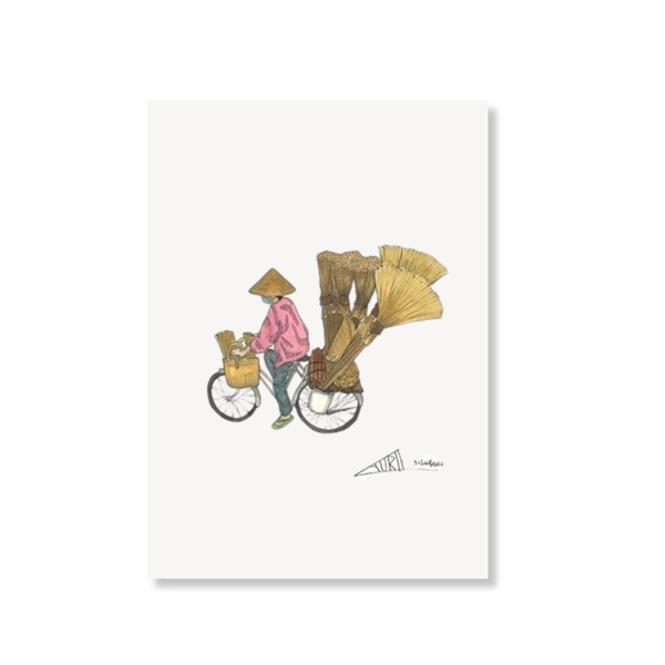 LAURIE DRAWS - ‘Broom Bike' Print