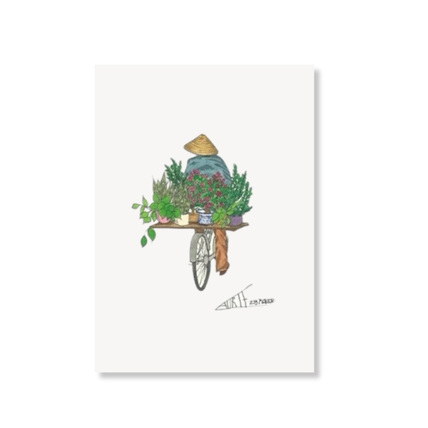 LAURIE DRAWS - ‘Plant Bike No.01' Postcard