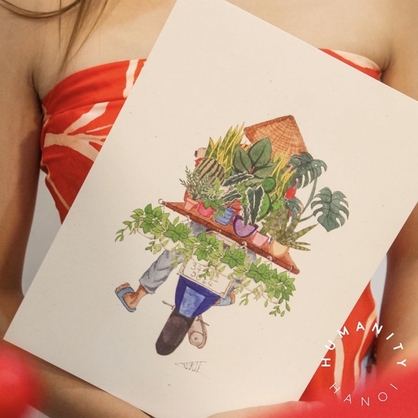 LAURIE DRAWS - ‘Plant Bike No.02' Print