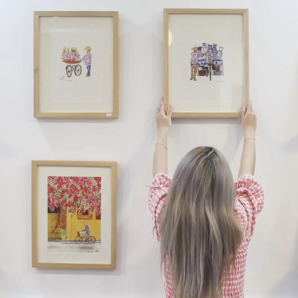 LAURIE DRAWS - 'Hội An' Framed Art Print