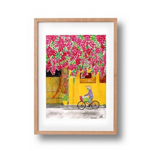 LAURIE DRAWS - 'Hội An' Framed Art Print