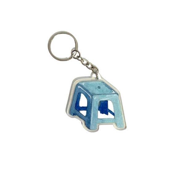 LAURIE DRAWS - ‘Plastic Chair’ Keychain