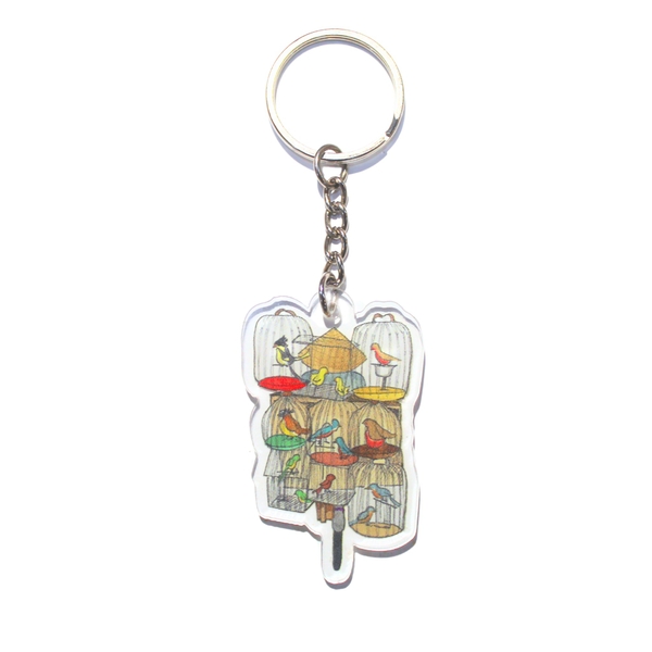 LAURIE DRAWS - ‘Bird Bike’ Keychain