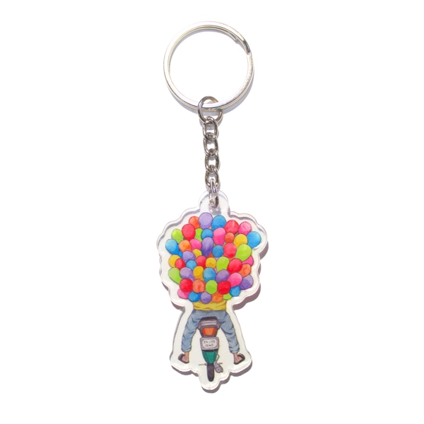 LAURIE DRAWS - ‘Balloon Bike’ Keychain