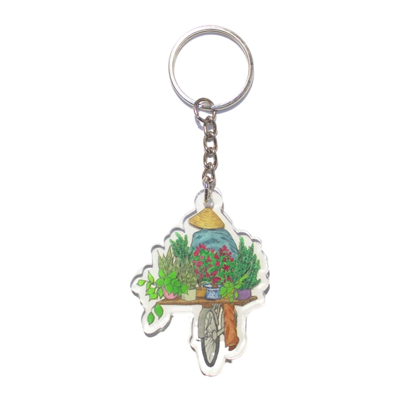LAURIE DRAWS - ‘Plant Bike No.01’ Keychain
