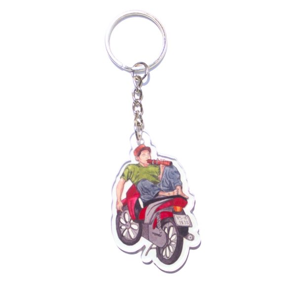 LAURIE DRAWS - ‘Motorcycle Taxi’ Keychain