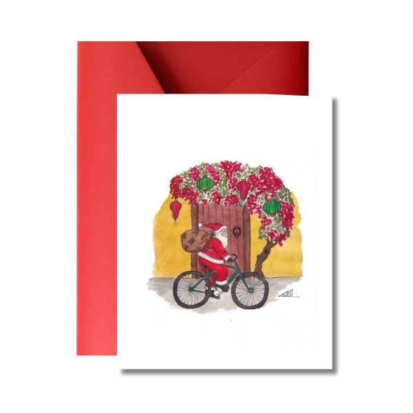 LAURIE DRAWS - ‘Santa In Hội An' Christmas Card