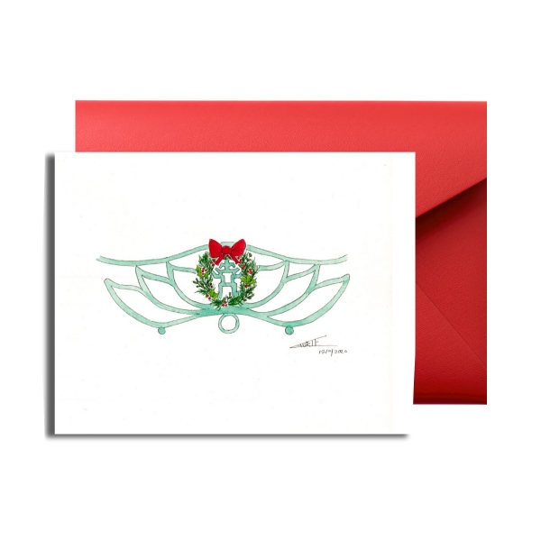 LAURIE DRAWS - ‘West Lake Wreath' Christmas Card