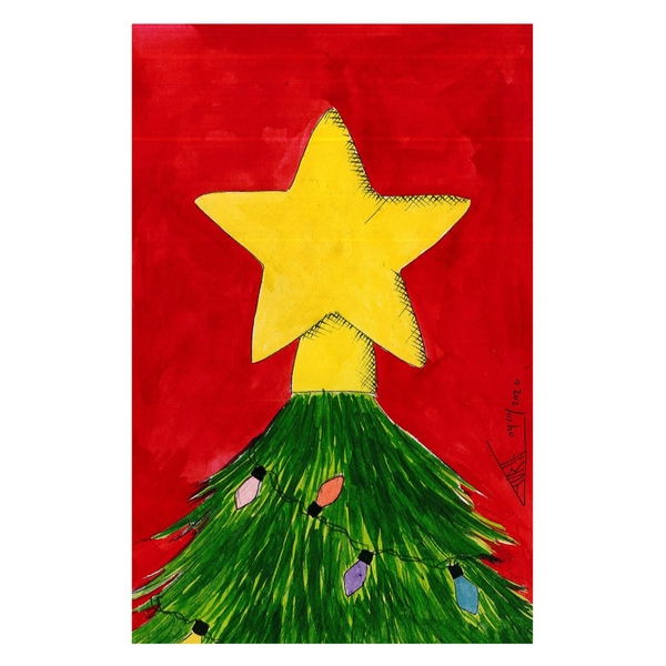 LAURIE DRAWS - ‘Vietnam Star' Christmas Card