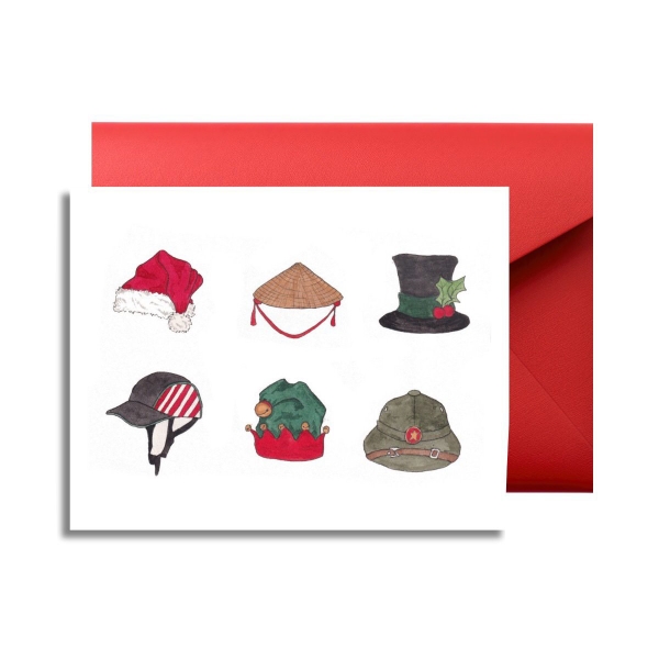 LAURIE DRAWS - ‘Christmas Hats' Christmas Card