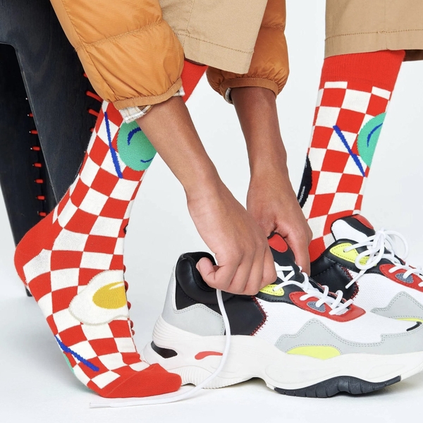 CREW SOCKS - Breakfast In Red Gingham