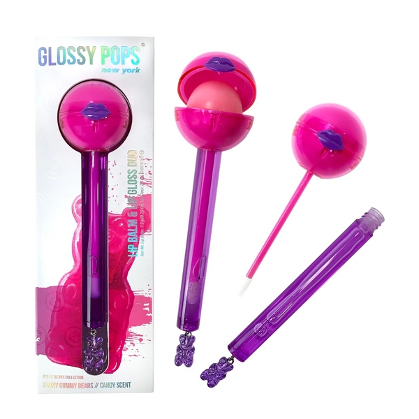 GLOSSY POP - 'Gimmy Gummy Bear' 2-in-1 Lip Balm & Lip Gloss