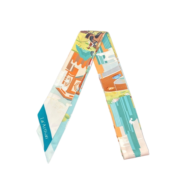 LA'ARTISAN - ’Sông Sài Gòn / Saigon River’ Twilly Scarf
