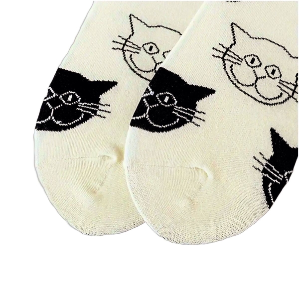 CREW SOCKS - Black & White Cats