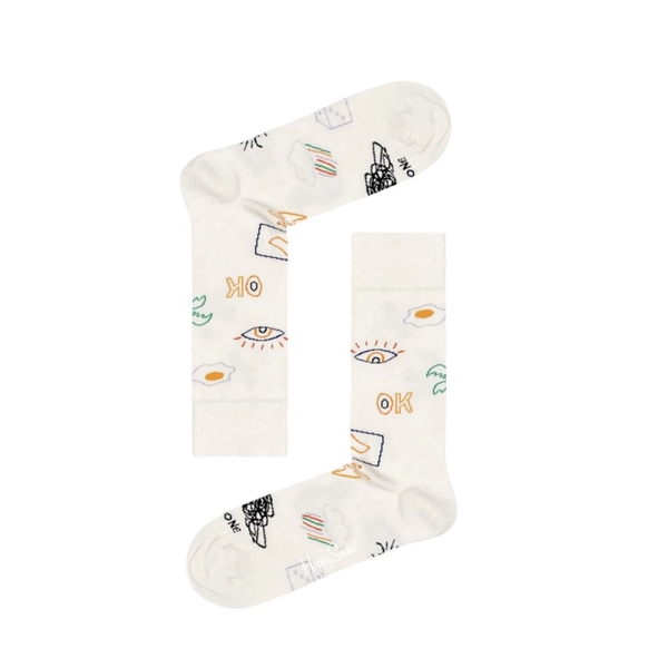 CREW SOCKS - Colorful Doodle