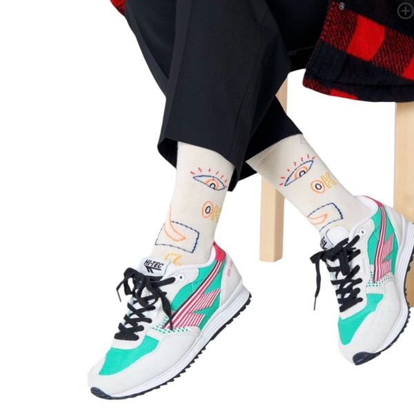 CREW SOCKS - Colorful Doodle