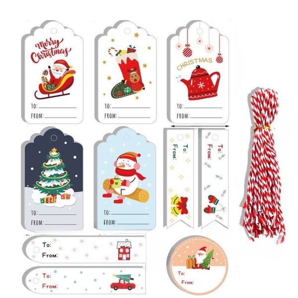 Christmas Gift Tag No.5 by Warm Station (Set Of 10)